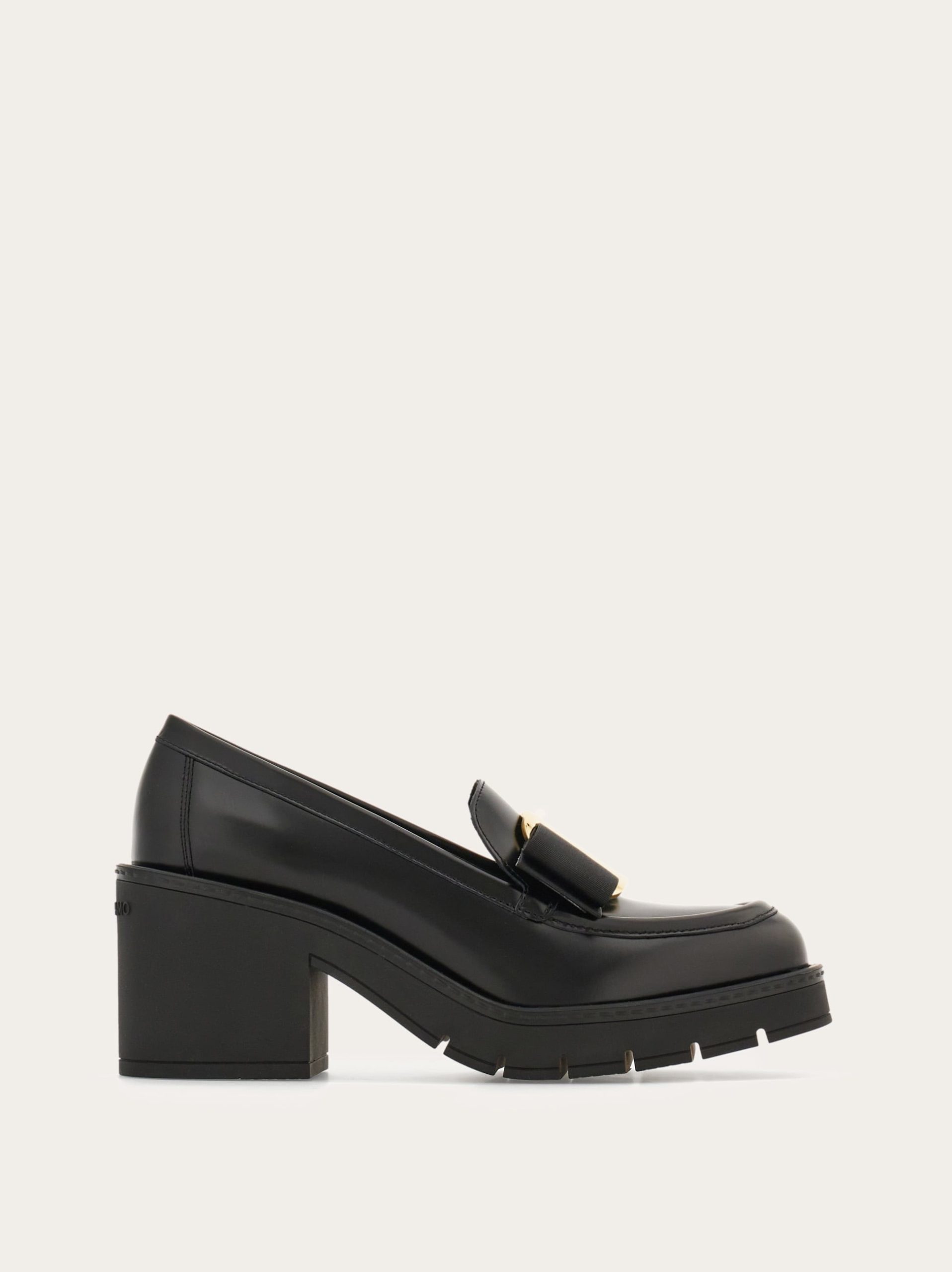 Ferragamo Chunky heel Vara Bow loafer - Image 1